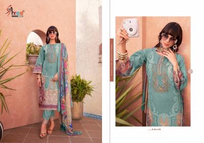 Shree Fabs Mashaal Emb Lawn Collection Vol 1 Chiffon Dupatta pakistani replica suits online india wholesale