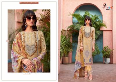 Shree Fabs Mashaal Emb Lawn Collection Vol 1 Chiffon Dupatta pakistani replica suits online india wholesale