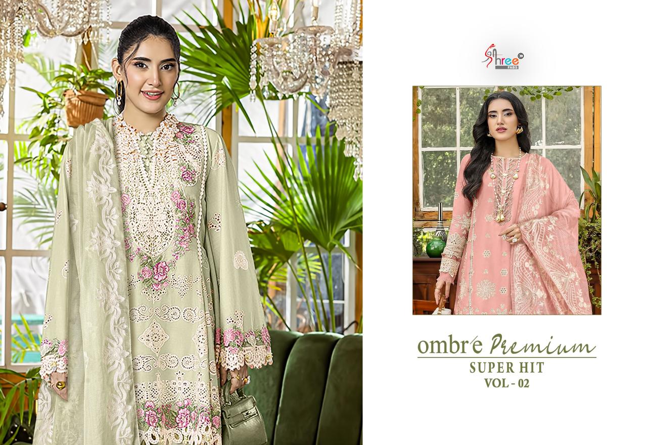 Shree Fabs Ombre Premium Super Hit vol 2 catalog pakistani suits wholesale suppliers in delhi