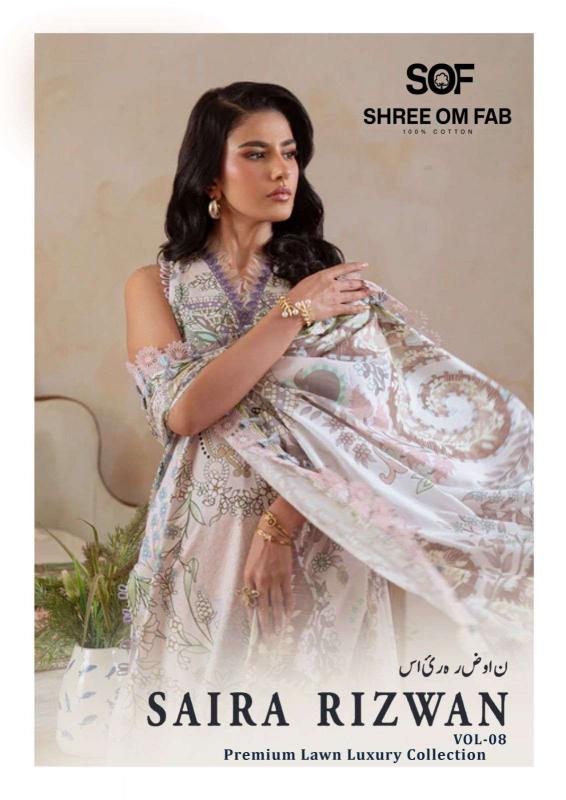 Shree Om Fab Saira Rizwan Vol- 8 – Pakistani Karachi Dress Material