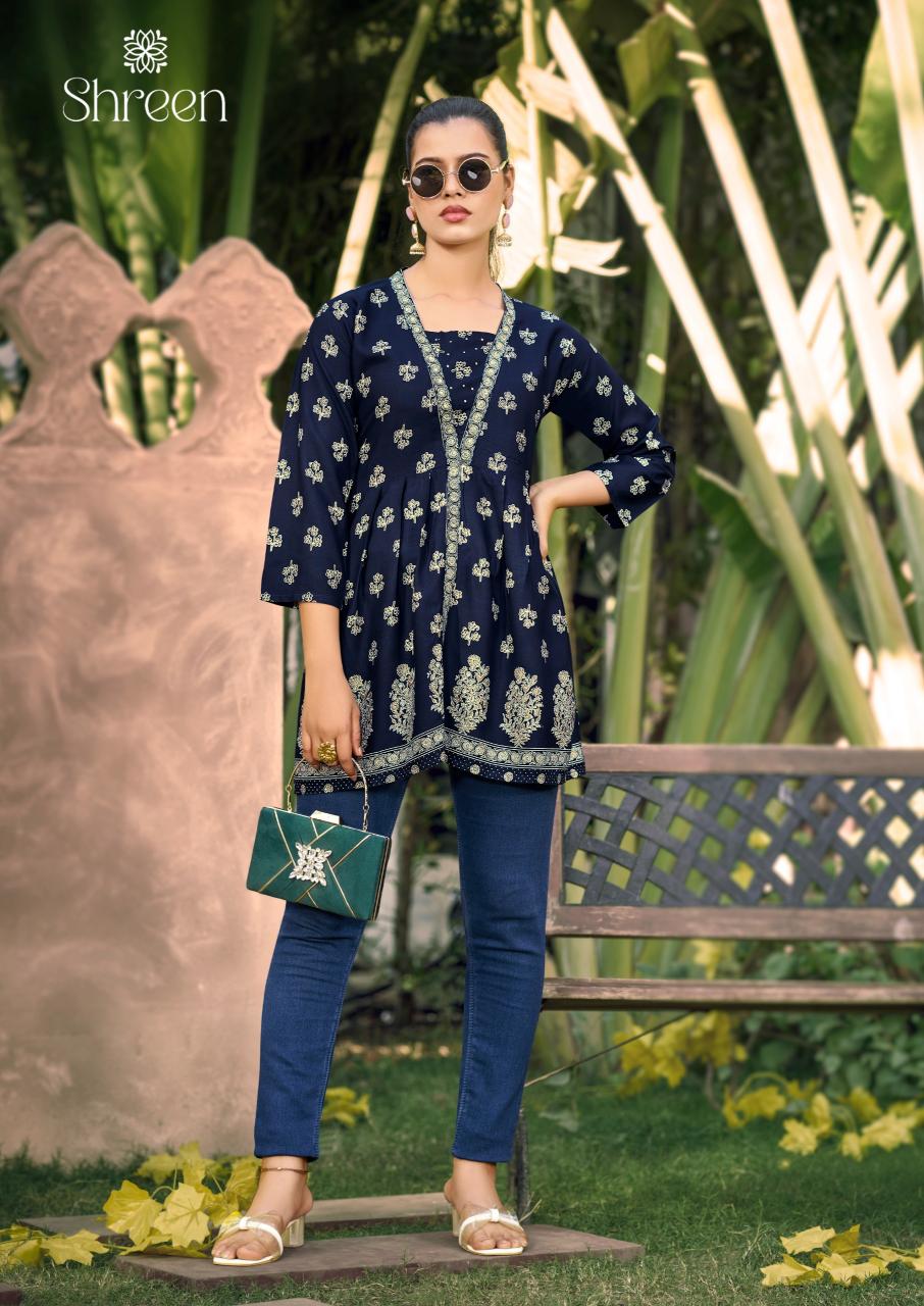 Shreen Western 4 You catalog digital print kurtis wholesale