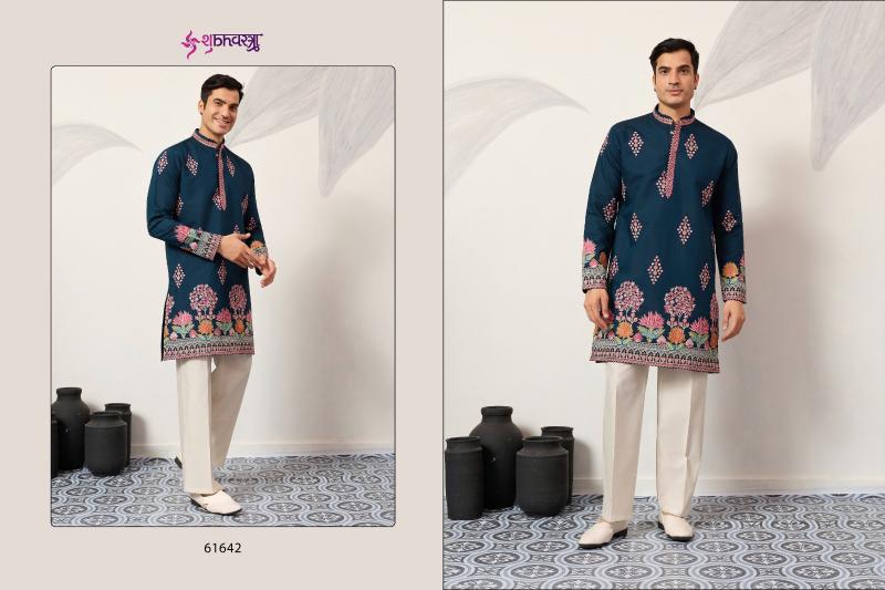 Shubhvastra The Grand Kurta catalog mens Thread Work Kurta And Pant
