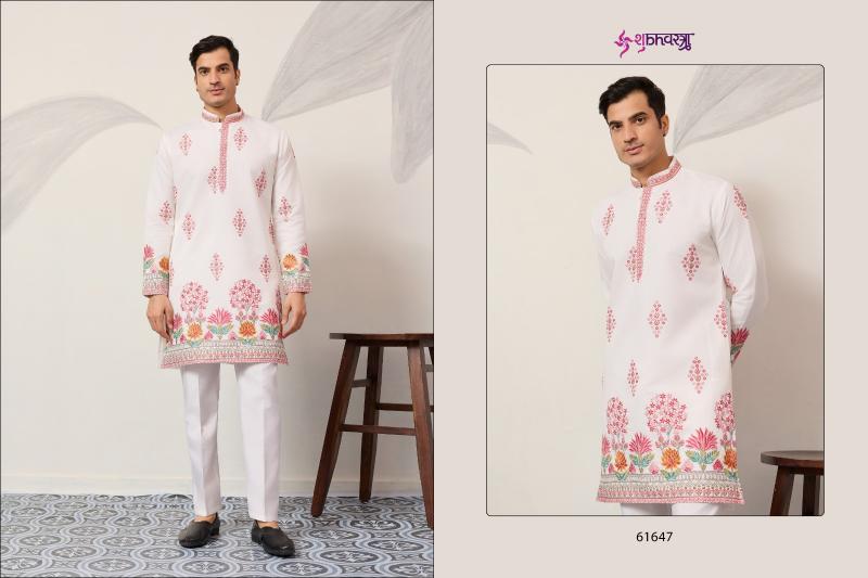 Shubhvastra The Grand Kurta catalog mens Thread Work Kurta And Pant