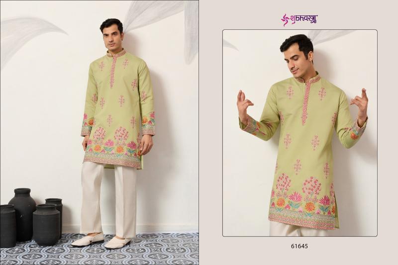 Shubhvastra The Grand Kurta catalog mens Thread Work Kurta And Pant