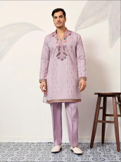 Shubhvastra V Neck Viraasat catalog mens kurta pajama wholesale surat