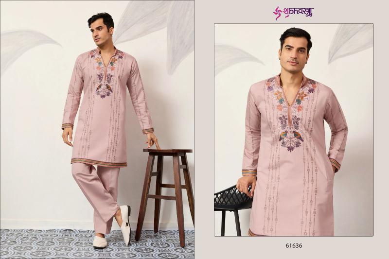 Shubhvastra V Neck Viraasat catalog mens kurta pajama wholesale surat