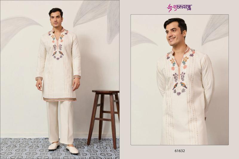 Shubhvastra V Neck Viraasat catalog mens kurta pajama wholesale surat