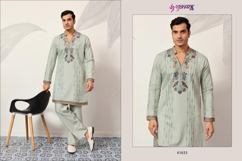 Shubhvastra V Neck Viraasat catalog mens kurta pajama wholesale surat
