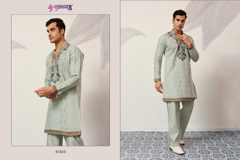 Shubhvastra V Neck Viraasat catalog mens kurta pajama wholesale surat