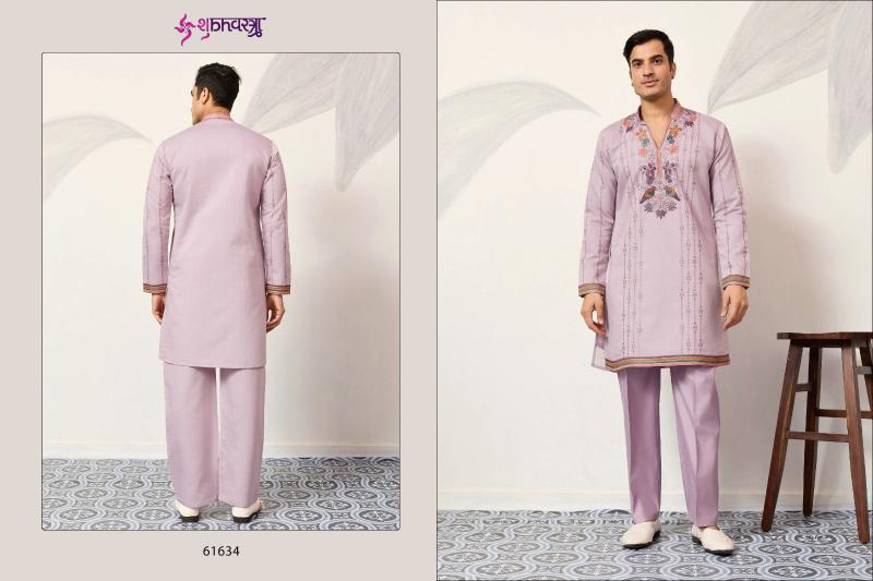 Shubhvastra V Neck Viraasat catalog mens kurta pajama wholesale surat