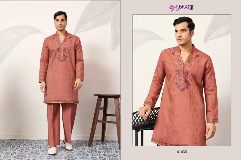 Shubhvastra V Neck Viraasat catalog mens kurta pajama wholesale surat