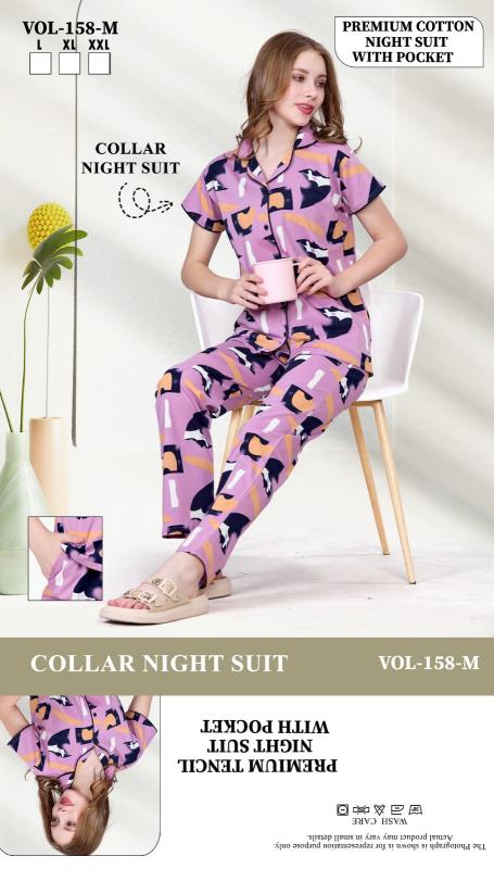 Summer Special COLLAR VOL.JC- 158 M catalog night dress surat wholesale
