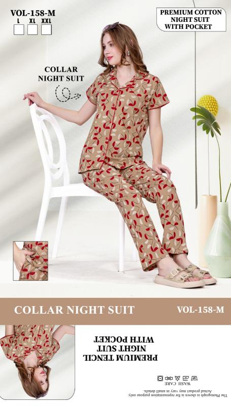 Summer Special COLLAR VOL.JC- 158 M catalog night dress surat wholesale