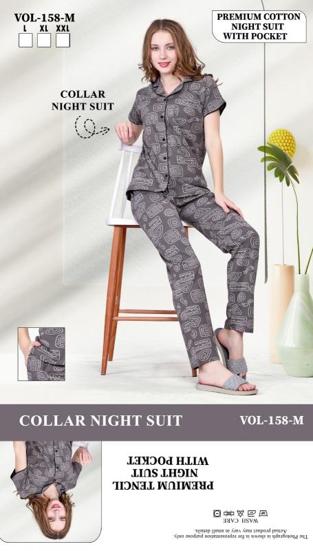 Summer Special COLLAR VOL.JC- 158 M catalog night dress surat wholesale