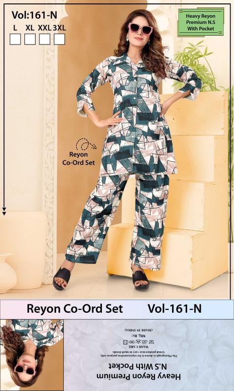 Summer Special VOL.Co-Ord Set JC- 161 N catalog co ord set style night dress 