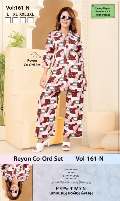 Summer Special VOL.Co-Ord Set JC- 161 N catalog co ord set style night dress 