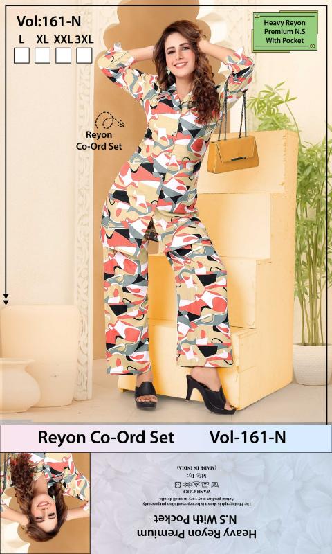 Summer Special VOL.Co-Ord Set JC- 161 N catalog co ord set style night dress 