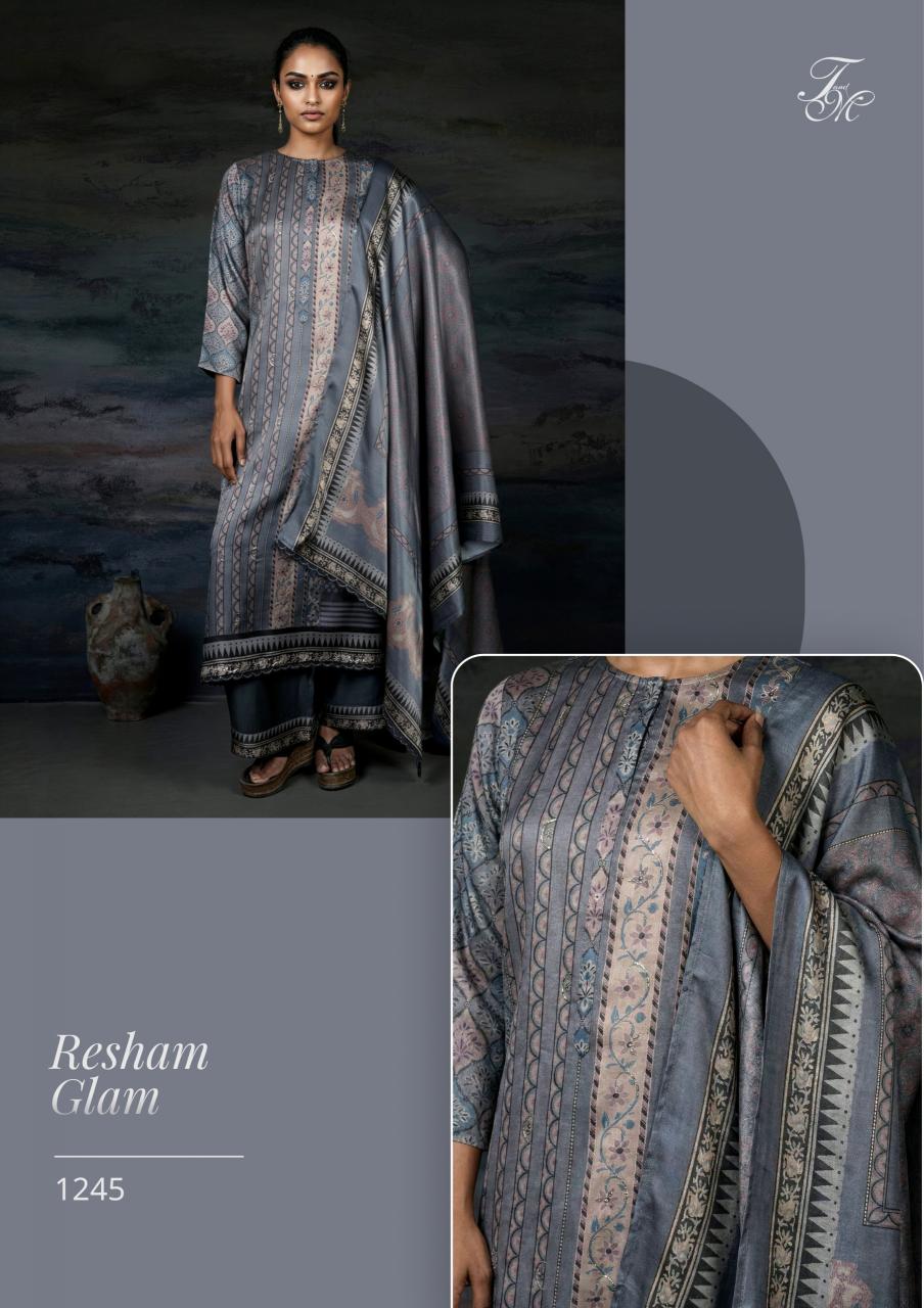 T&M Resham Glam catalog unstitched salwar kameez wholesalers in mumbai