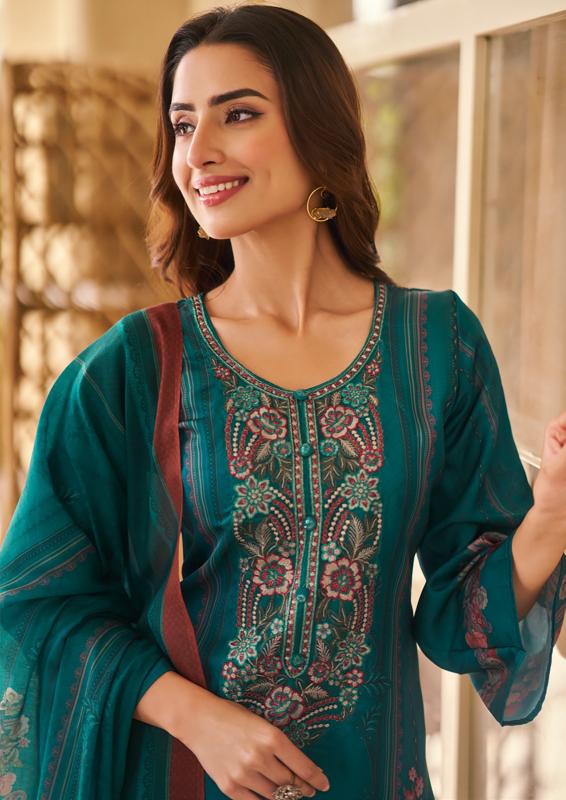 The Hermitage Shop Nisanka Miraal Luxury Lawn 26 catalog ludhiyana design salwar kameez wholesale exporter