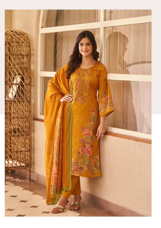 The Hermitage Shop Nisanka Miraal Luxury Lawn 26 catalog ludhiyana design salwar kameez wholesale exporter