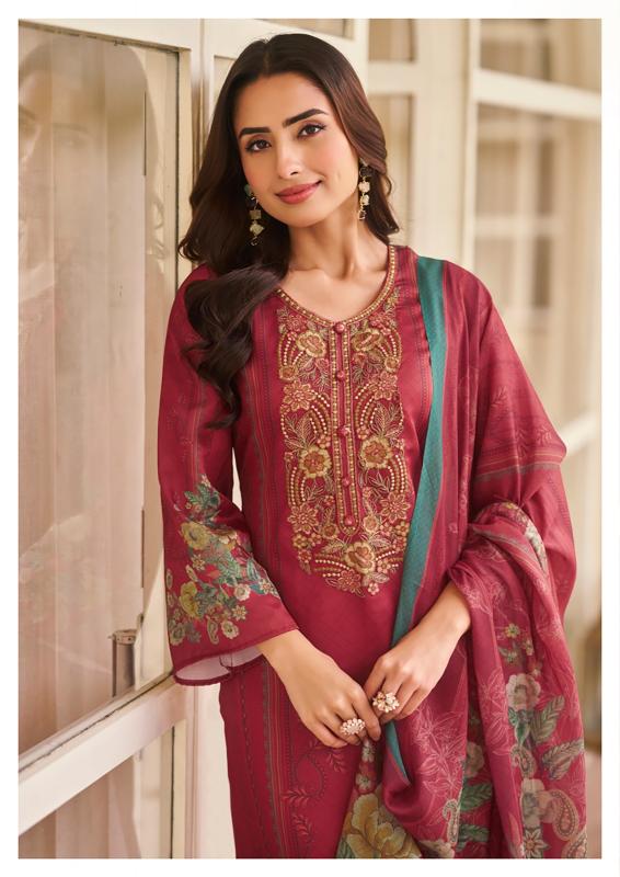 The Hermitage Shop Nisanka Miraal Luxury Lawn 26 catalog ludhiyana design salwar kameez wholesale exporter