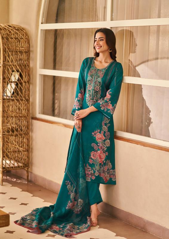 The Hermitage Shop Nisanka Miraal Luxury Lawn 26 catalog ludhiyana design salwar kameez wholesale exporter