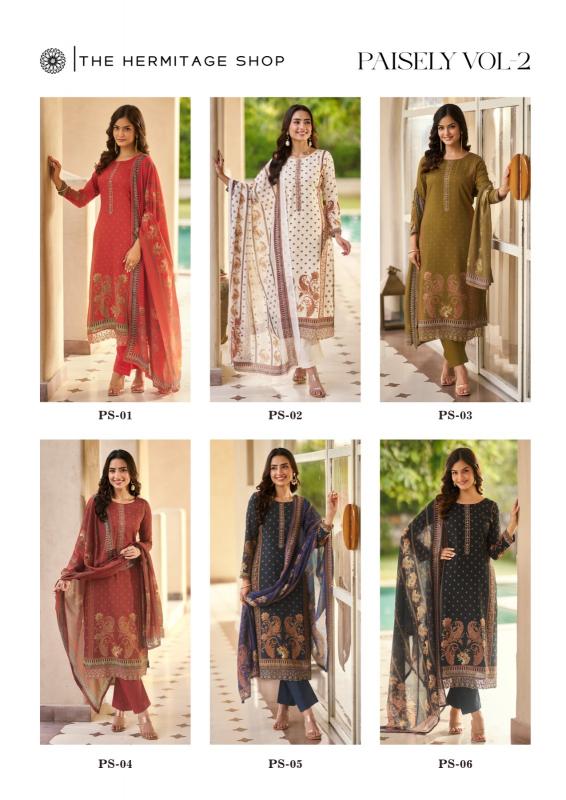 The Hermitage Shop Paisely vol 2 Catalog salwar kameez fabric wholesale