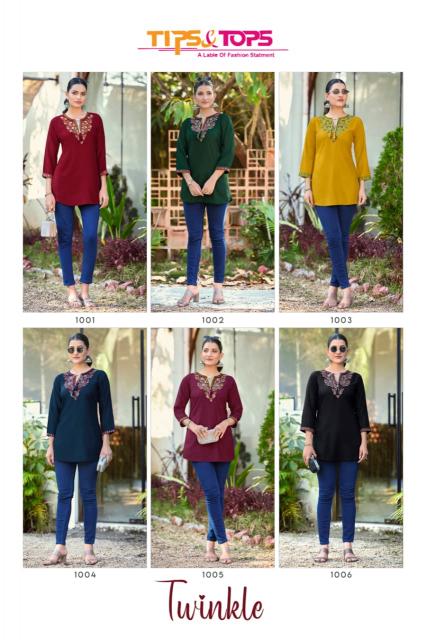 Tips & Tops Twinkle catalog short kurti with price