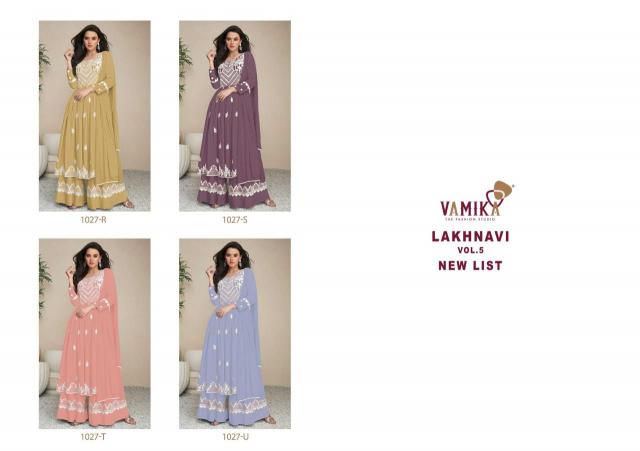 Vamika Lakhnavi Vol 5 (D.NO.1028R To 1028U) catalog wholesale kurtis