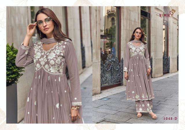 Vamika Lakhnavi Vol 8 silver (D.NO.1048A 1048D) Catalog long kurtis design