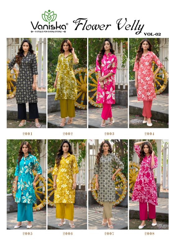 Vaniska Flower Velly Vol 2 catalog co ord set 