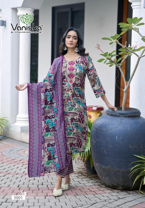 Vaniska Sunrise Vol 3 catalog Capsul Foil Print Kurti Pant set