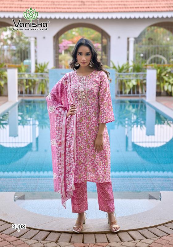 Vaniska Sunrise Vol 3 catalog Capsul Foil Print Kurti Pant set