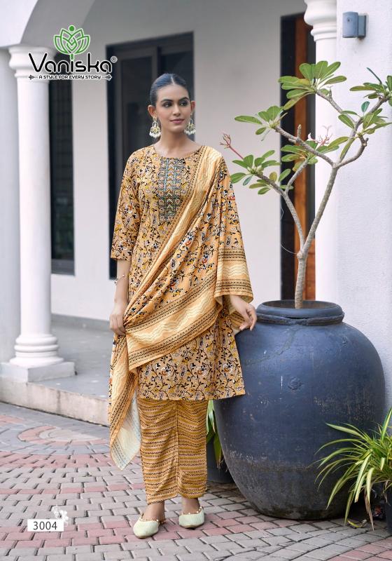 Vaniska Sunrise Vol 3 catalog Capsul Foil Print Kurti Pant set