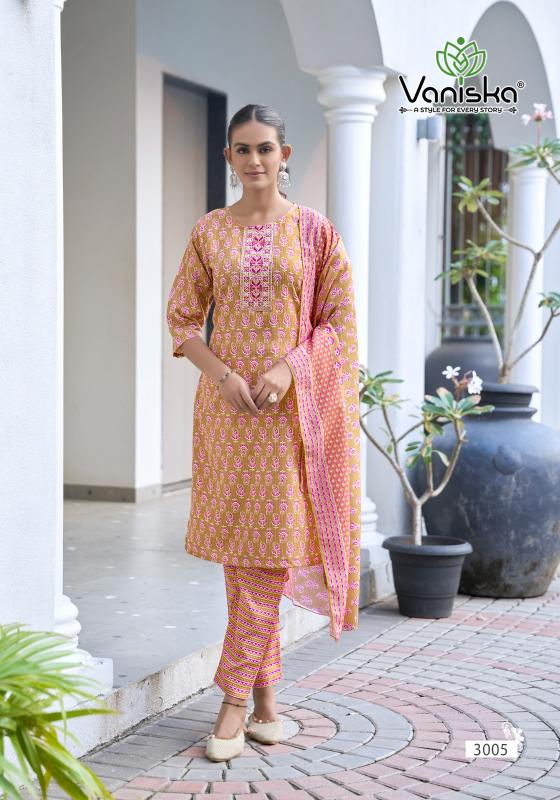 Vaniska Sunrise Vol 3 catalog Capsul Foil Print Kurti Pant set