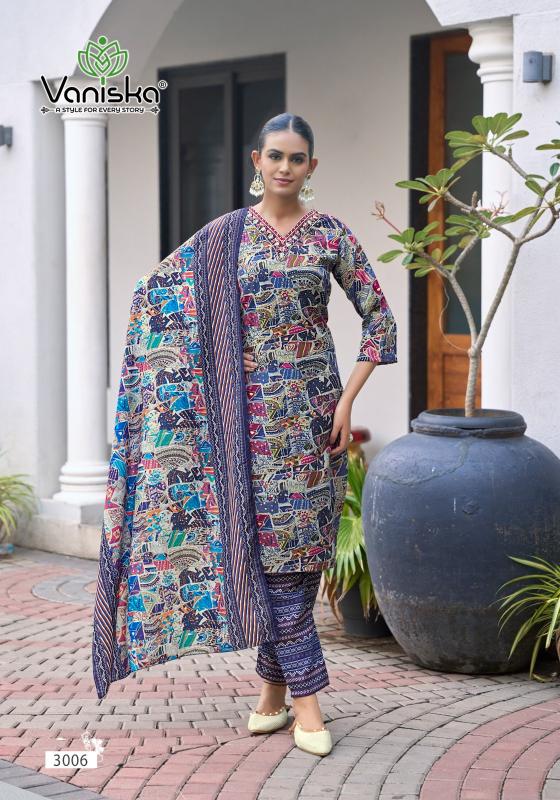 Vaniska Sunrise Vol 3 catalog Capsul Foil Print Kurti Pant set