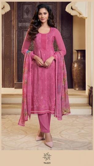 Vinay Kuleesh Silkina Royal Crepe 48 catalog Designer salwar kameez 