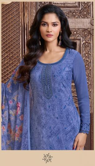 Vinay Kuleesh Silkina Royal Crepe 48 catalog Designer salwar kameez 