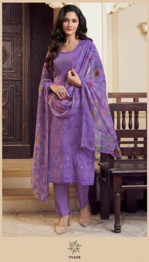 Vinay Kuleesh Silkina Royal Crepe 48 catalog Designer salwar kameez 