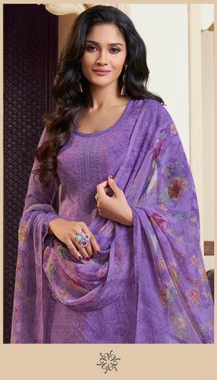 Vinay Kuleesh Silkina Royal Crepe 48 catalog Designer salwar kameez 