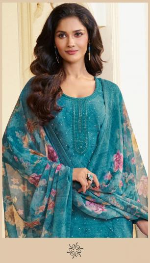 Vinay Kuleesh Silkina Royal Crepe 48 catalog Designer salwar kameez 