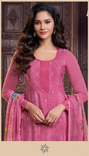 Vinay Kuleesh Silkina Royal Crepe 48 catalog Designer salwar kameez 
