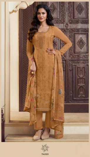 Vinay Kuleesh Silkina Royal Crepe 48 catalog Designer salwar kameez 