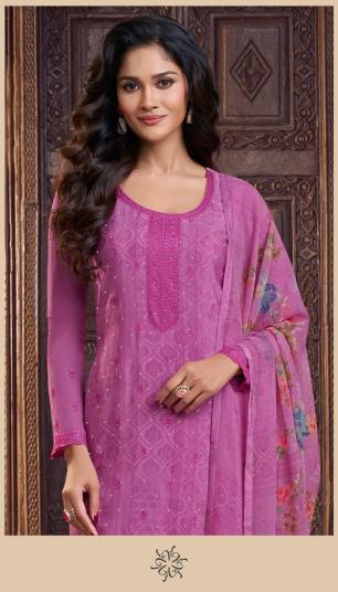 Vinay Kuleesh Silkina Royal Crepe 48 catalog Designer salwar kameez 