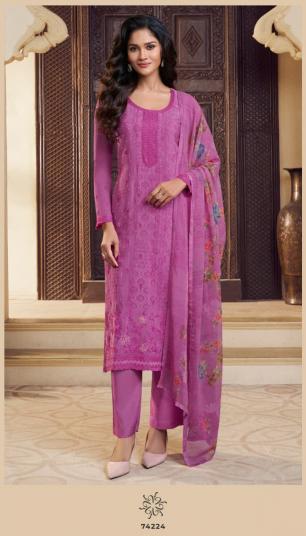 Vinay Kuleesh Silkina Royal Crepe 48 catalog Designer salwar kameez 