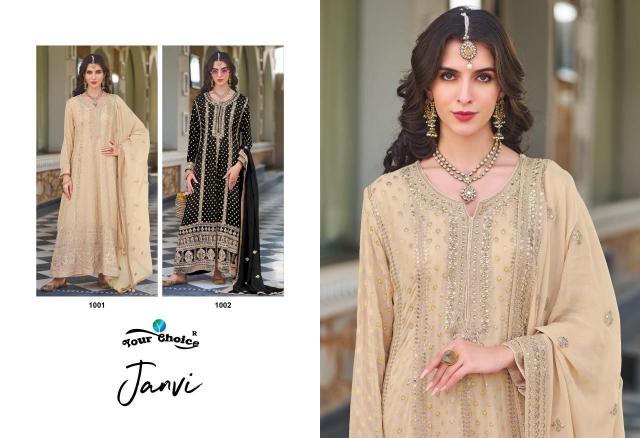Your choice Janvi catalog semi stitched salwar kameez wholesale