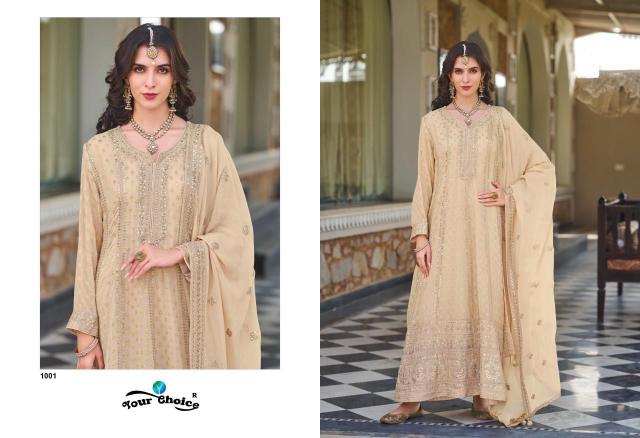 Your choice Janvi catalog semi stitched salwar kameez wholesale