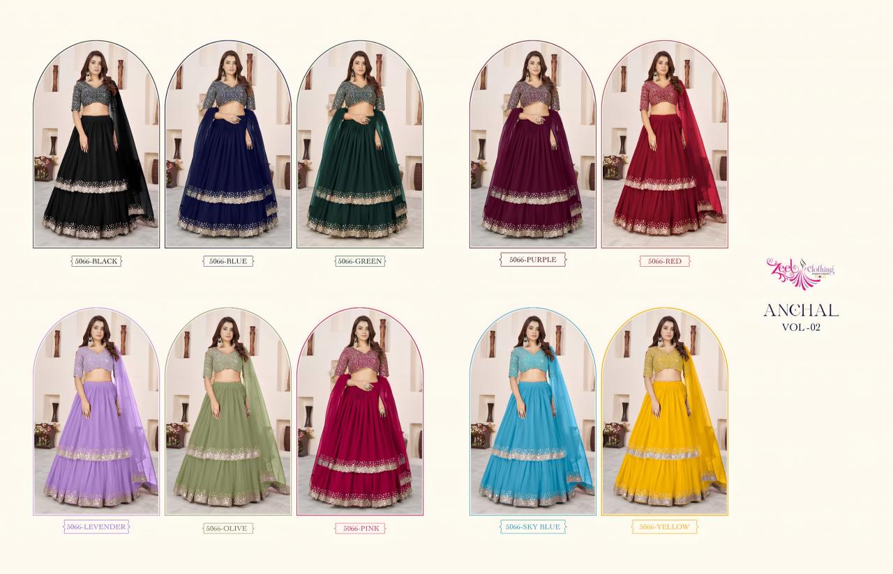 Zeel Clothing Anchal vol 1 catalog sell used lehenga india