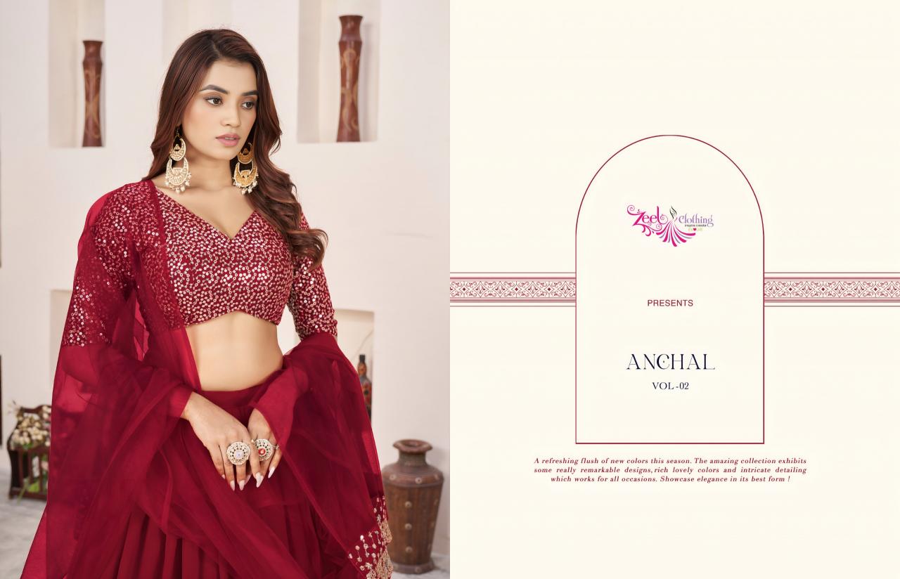 Zeel Clothing Anchal vol 1 catalog sell used lehenga india