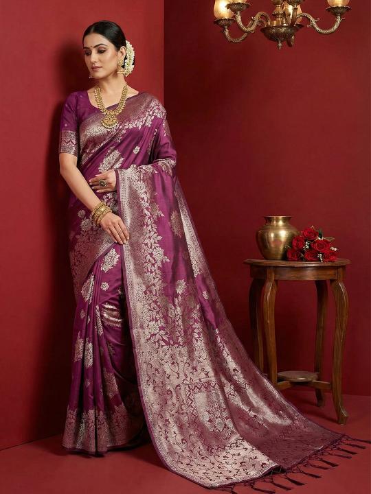 AADYA SILK VOL 1 by shree shyam fashion fancy designer Silk Blend fabric saree wholesale with Fancy latkan